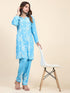 Fizaa Chikankari Short Modal Kurta Set - Blue